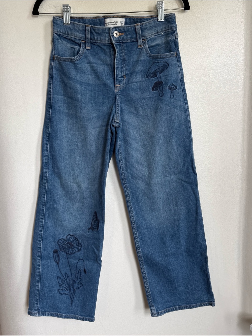 Abercrombie & Fitch Blue Embroidered Kids Jeans